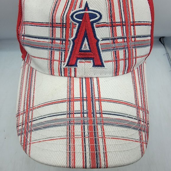 Los Angeles Angels Plaid Red White Hat Auto Trader Sports Baseball California - Picture 5 of 9